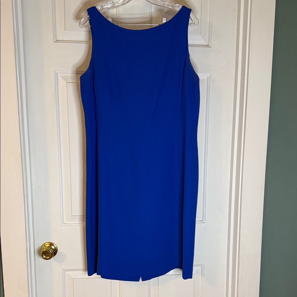 Chic Royal Blue Sleeveless Midi Dress